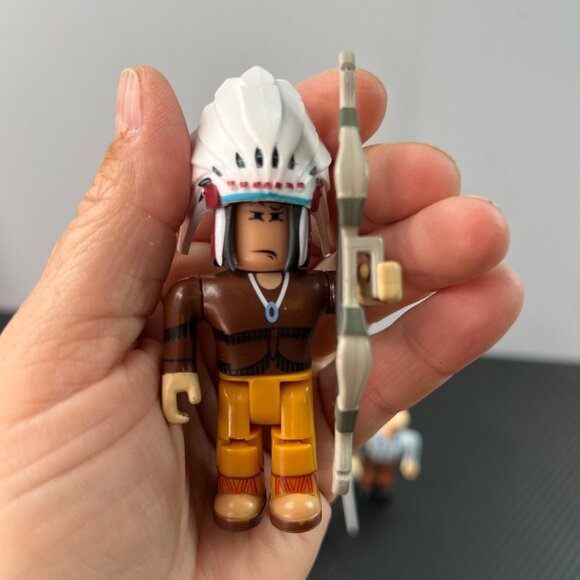 Roblox Wild West Sheriff Cowboy Indian Farmer Toy Figures Set Of 4 Cake Toppers - Picture 2 of 12